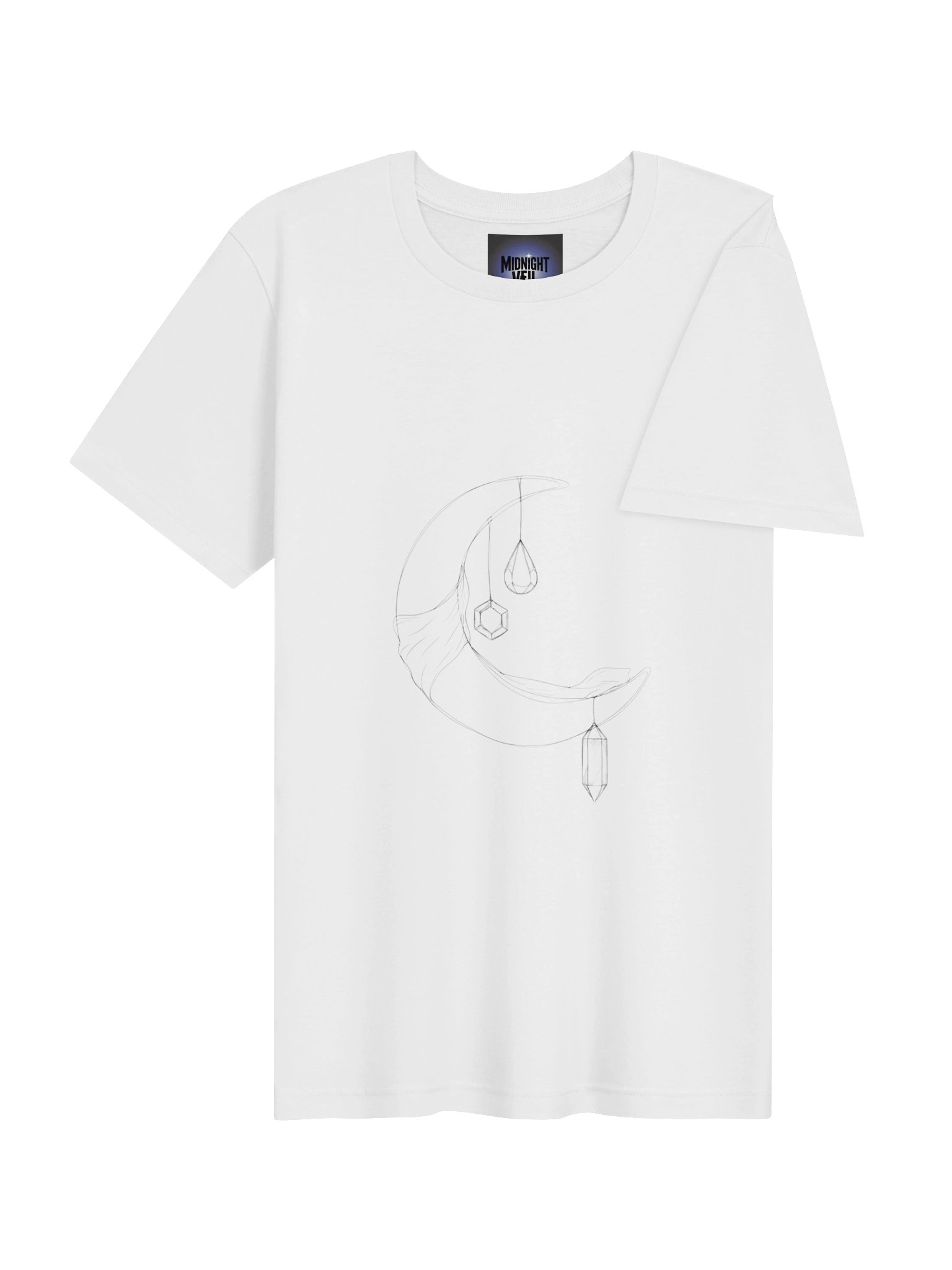 Midnight Veil Crystal Crescent T-Shirt product image (104)