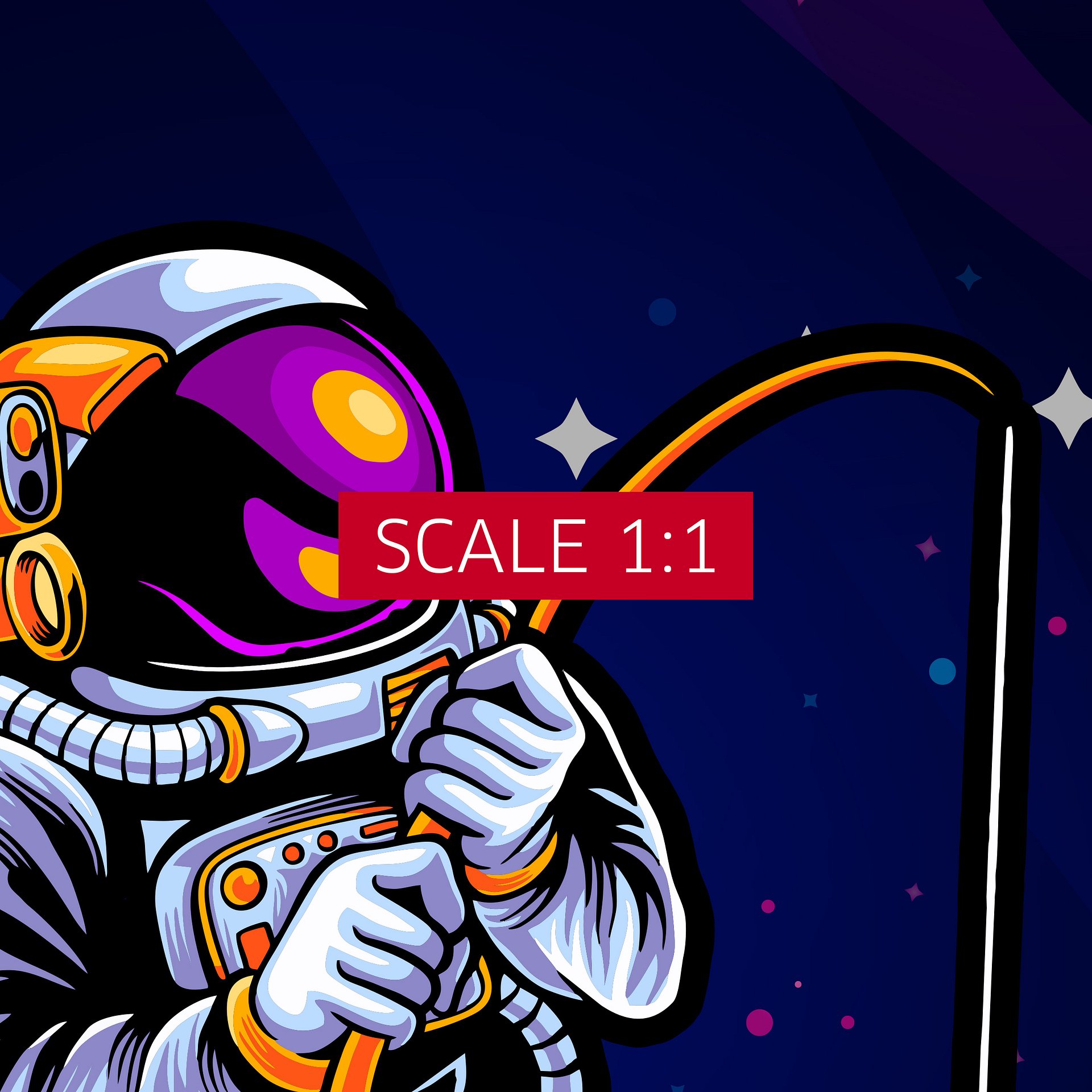 Astronaut fishing a stars — space poster, synthwave space, neon space, aesthetic poster product image (4)