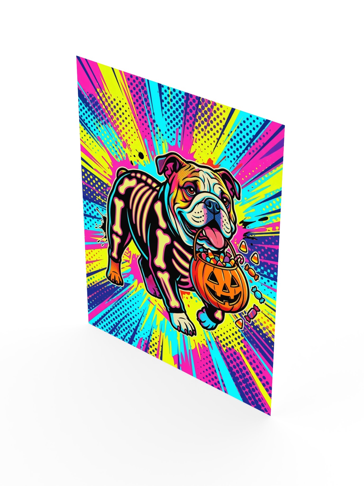 Skeleton Costume Bulldog Poster product image (17)