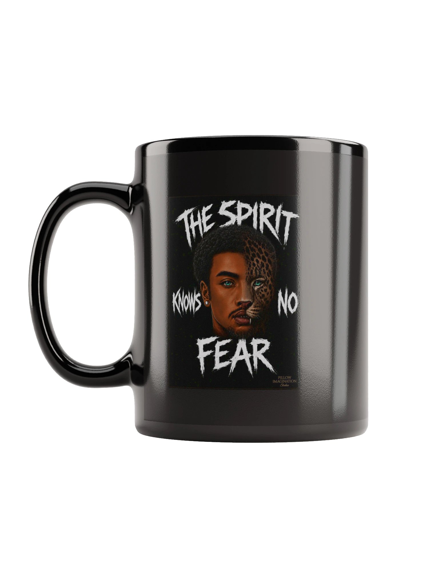 The Spirit Knows No Fear — Black Glossy Mug product image (1)