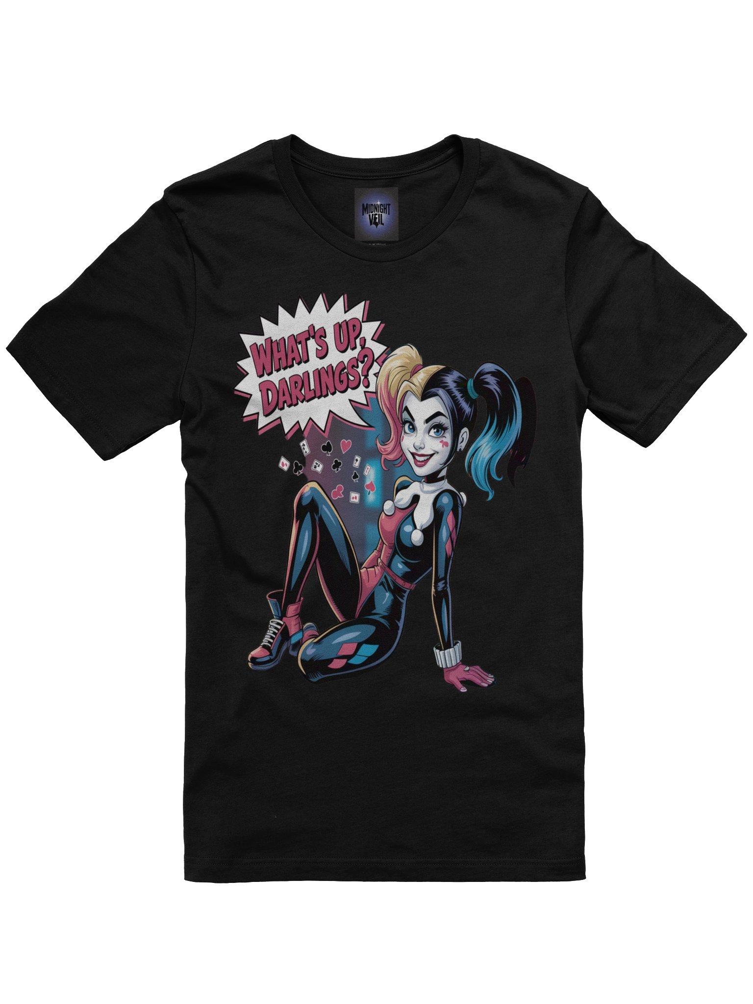 What's Up, Darlings? Harley Quinn's Card-Shuffle Seduction Graphic Tee product image (3)