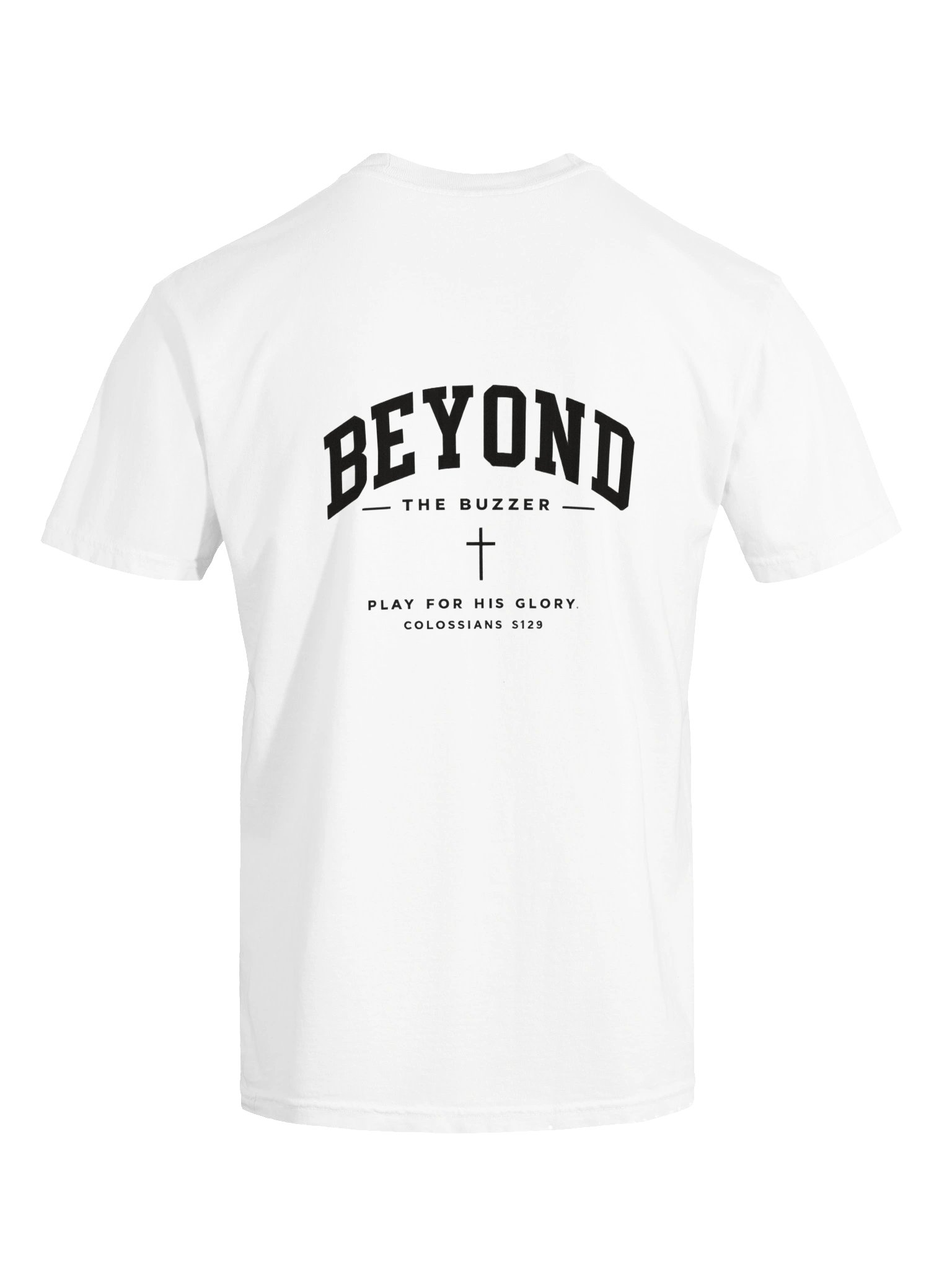 Behind the Buzzer Basic White Tee product image (7)