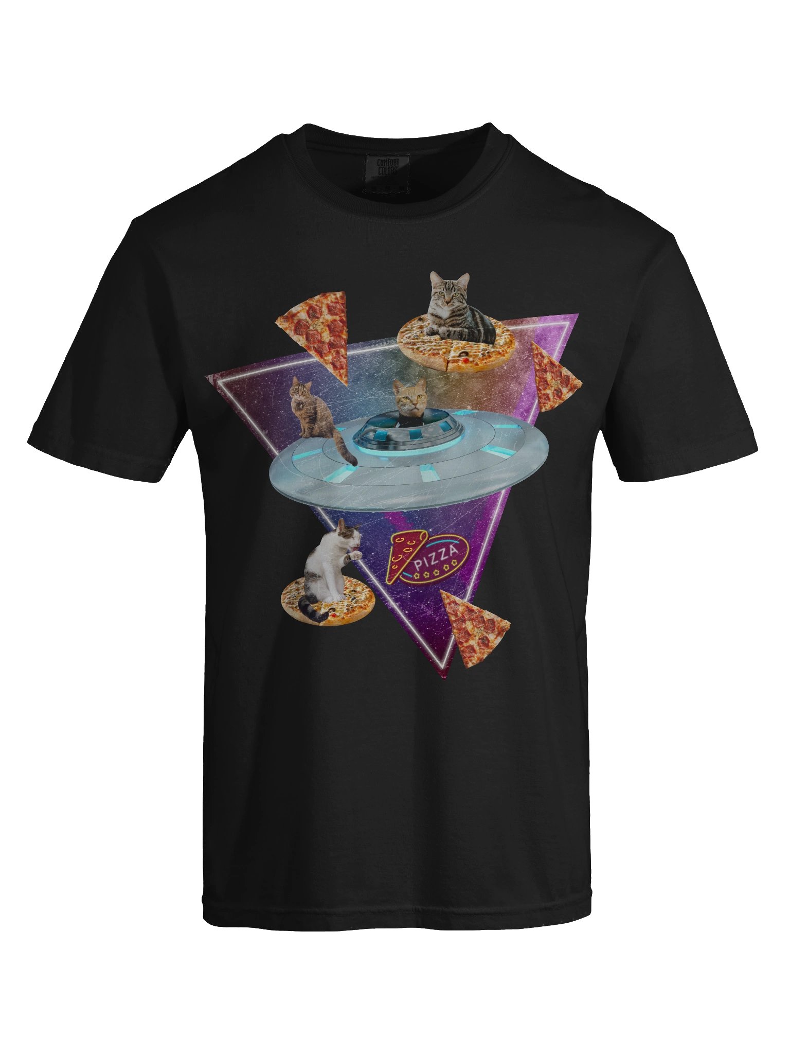 Pizza Space Cats Graphic T-Shirt product image (14)