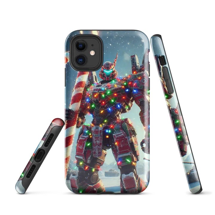 Holiday Mecha iPhone Tough Case – Festive Warrior Edition product image (1)
