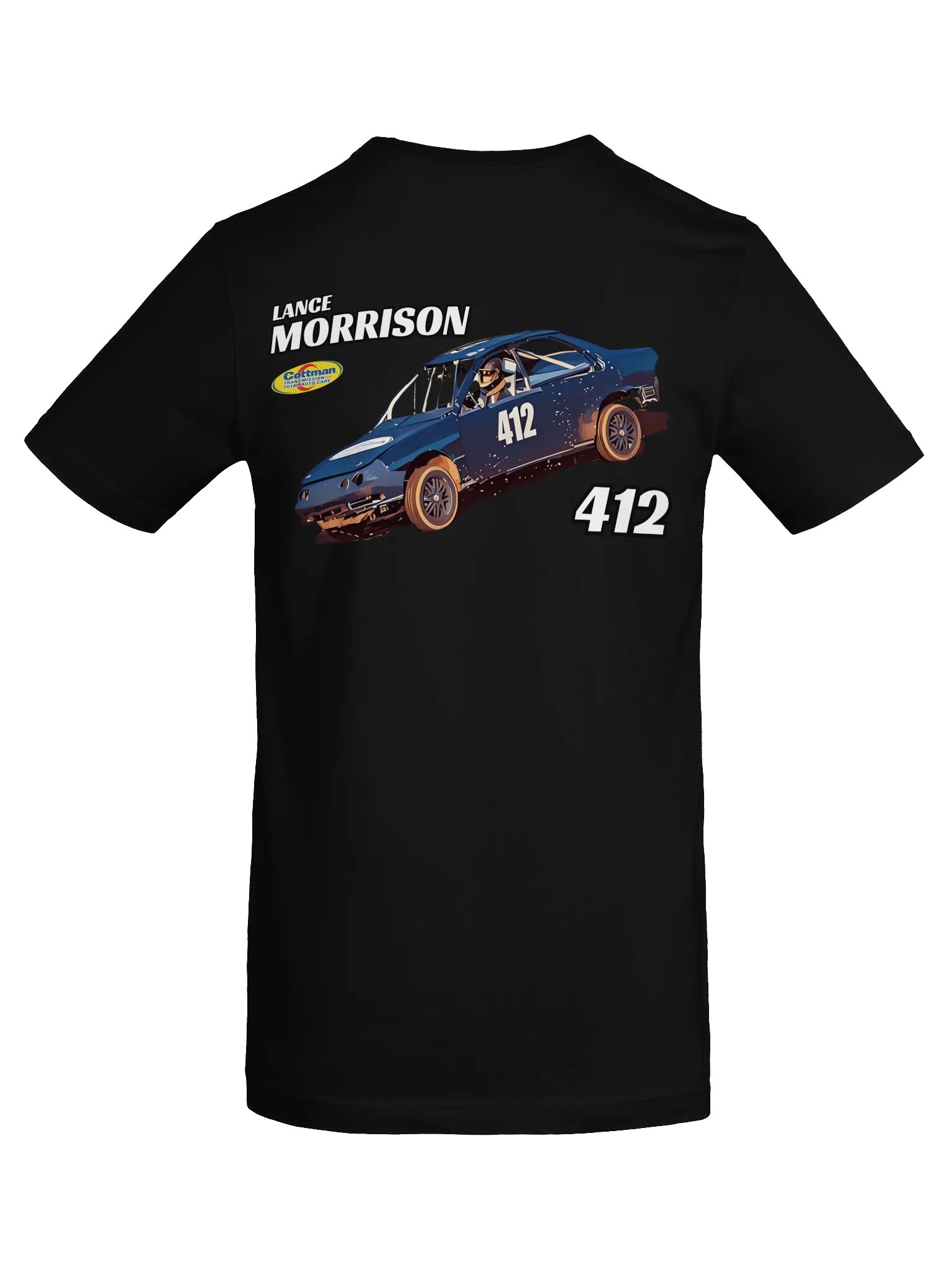Cartoon Style Lance Morrison 412 Dirt Racing Shirt product image (41)