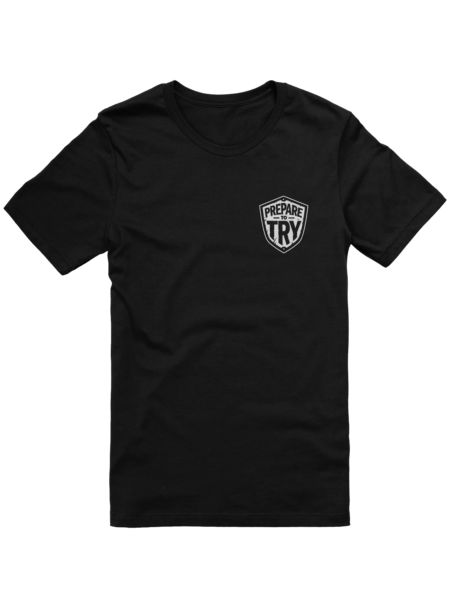 Prepare To Try T-Shirt (White Shield) product image (3)