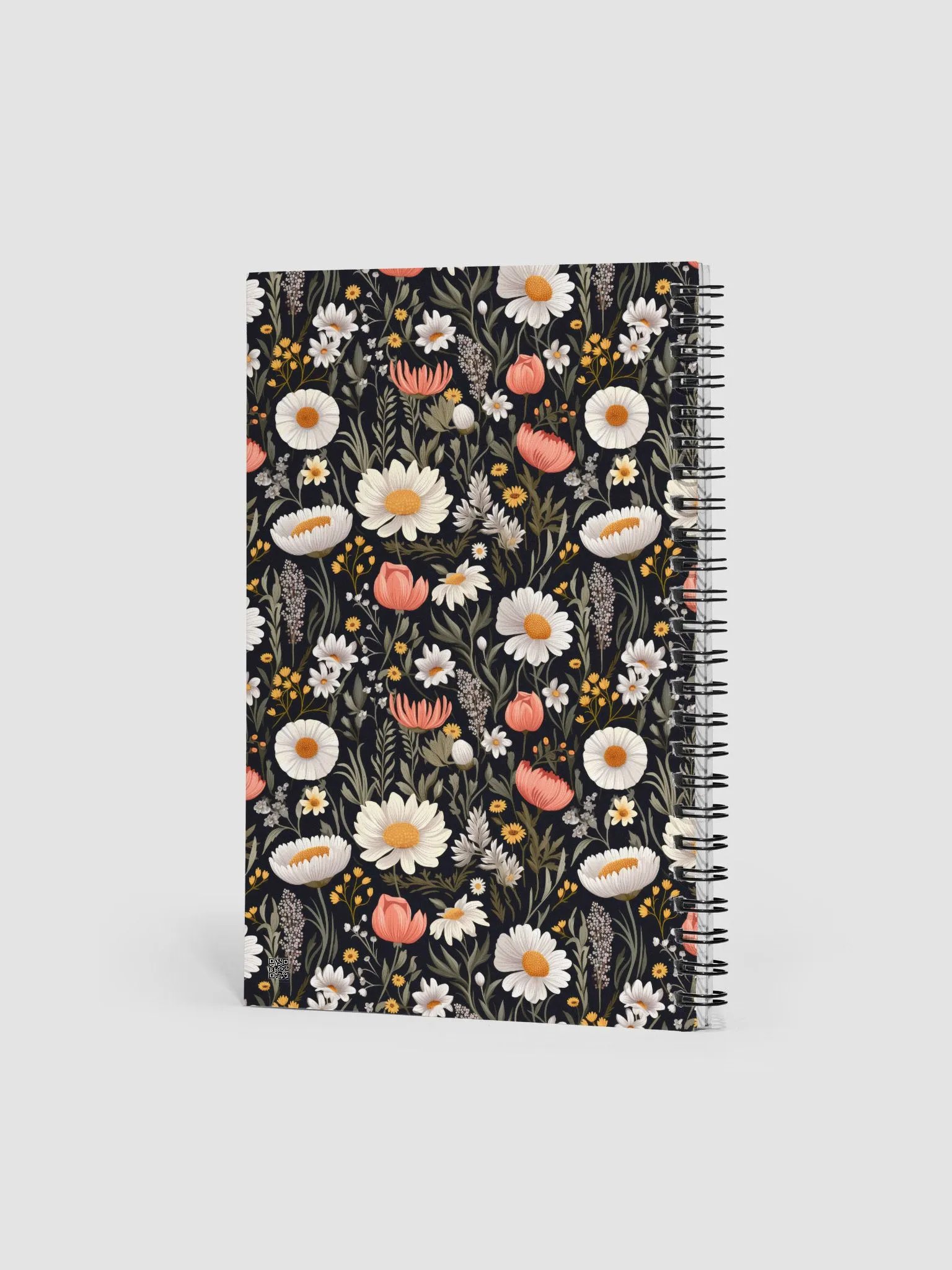 Blossom Elegance: Noir Garden Spiral Dotted Journal/Notebook. product image (2)