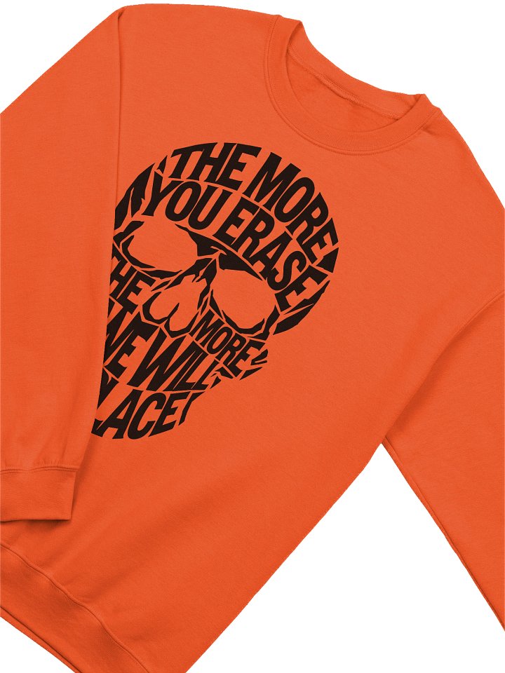 THE MORE YOU ERASE Skull Graphic Sweatshirt Black product image (5)