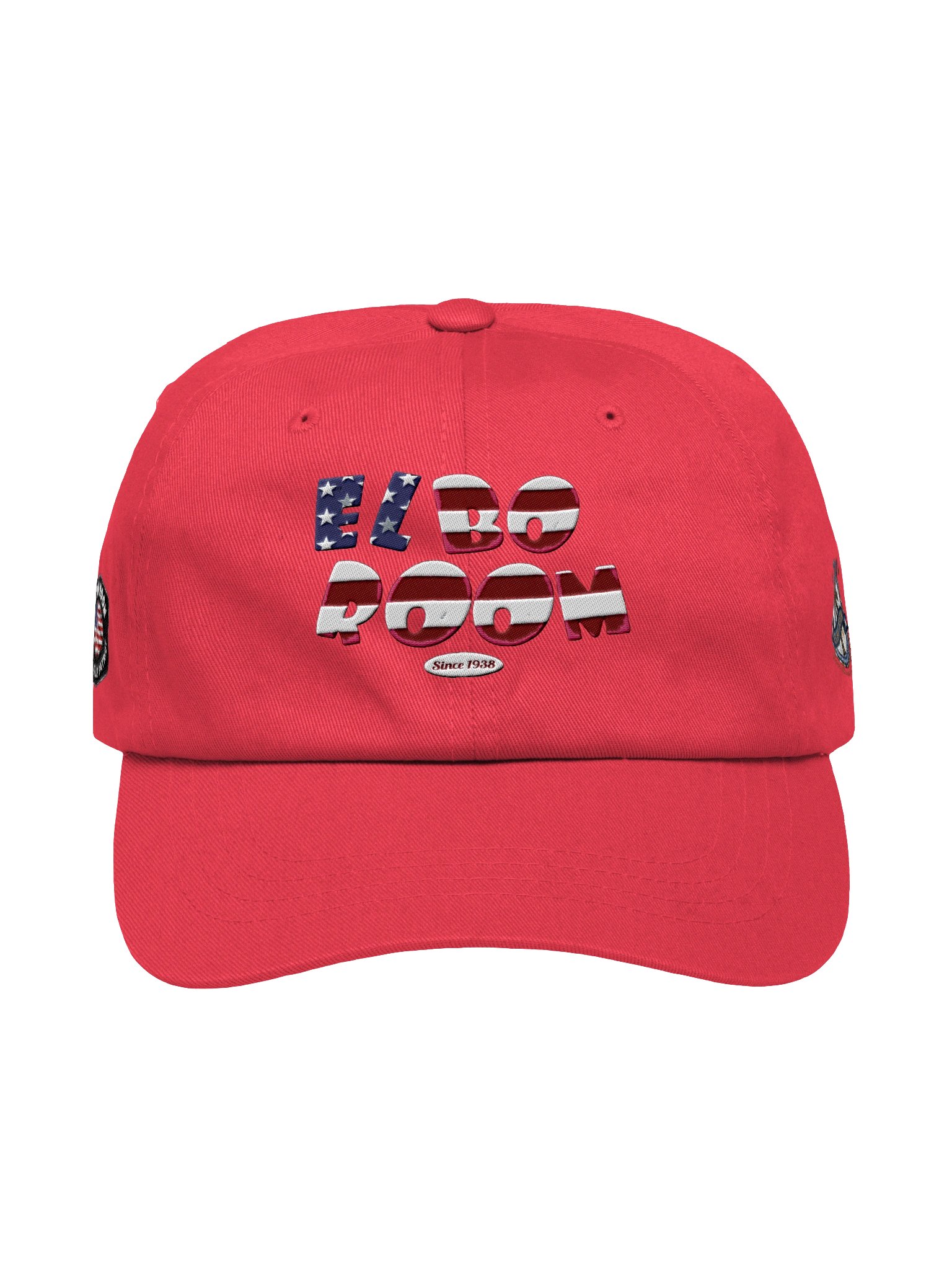 Elbo Room Retro Flag Text Dad Hat | Classic Red Edition product image (5)