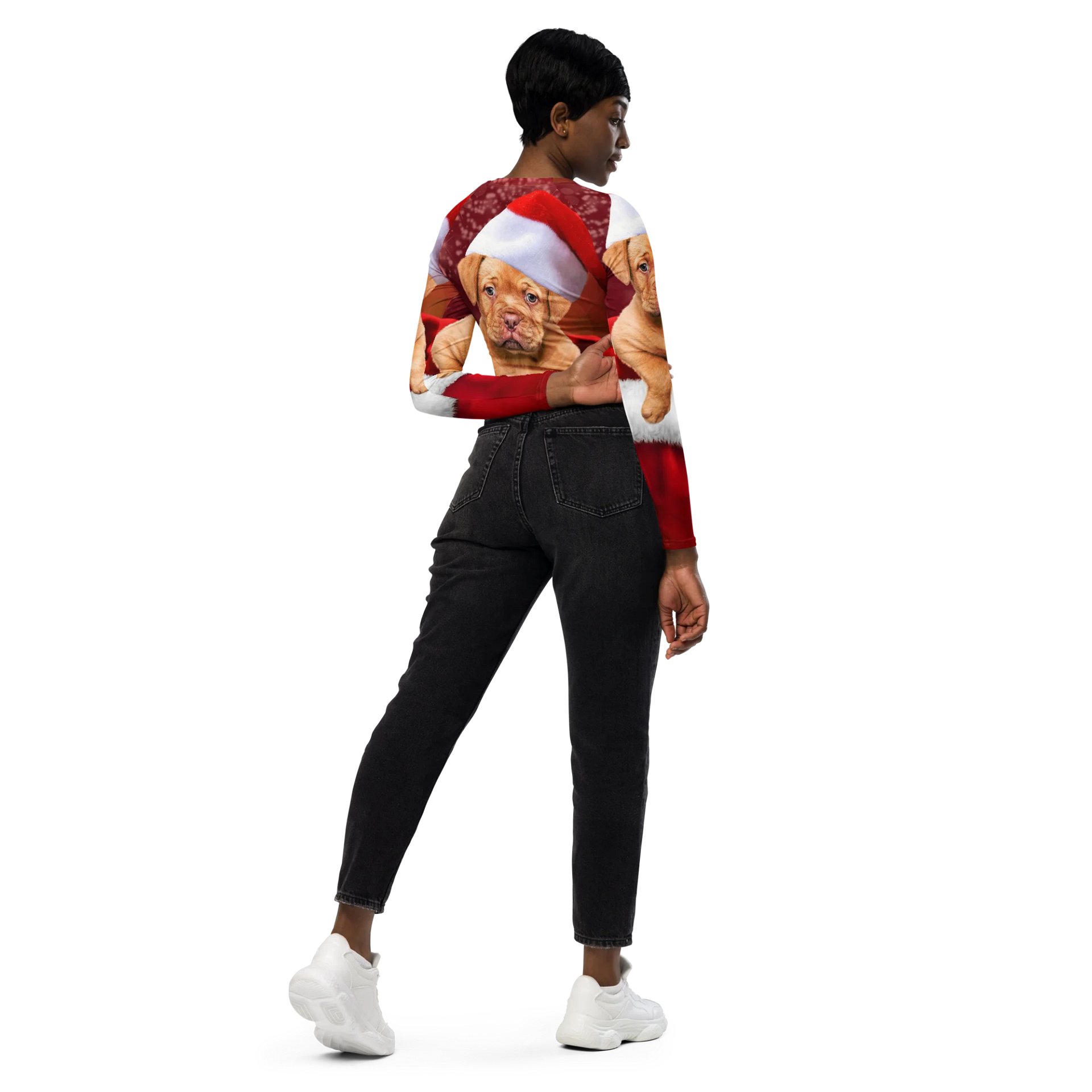 'It's Christmas' Santa Paws All-Over Print Crop Top product image (6)