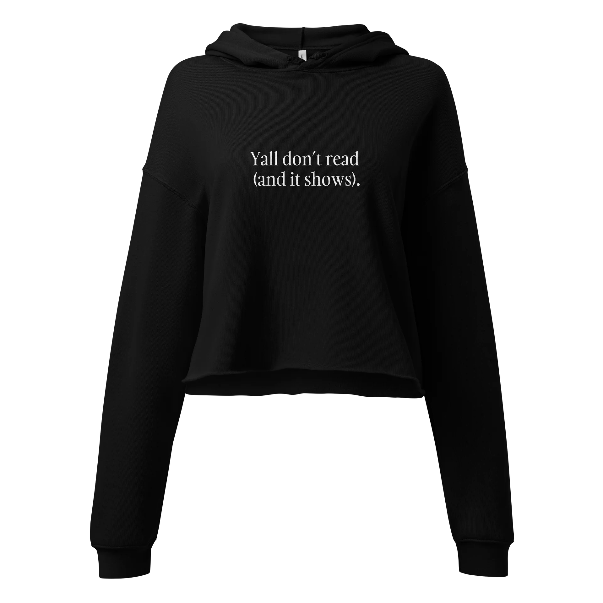The "Plot Twists & Prosecco" Statement Cropped Hoodie product image (1)