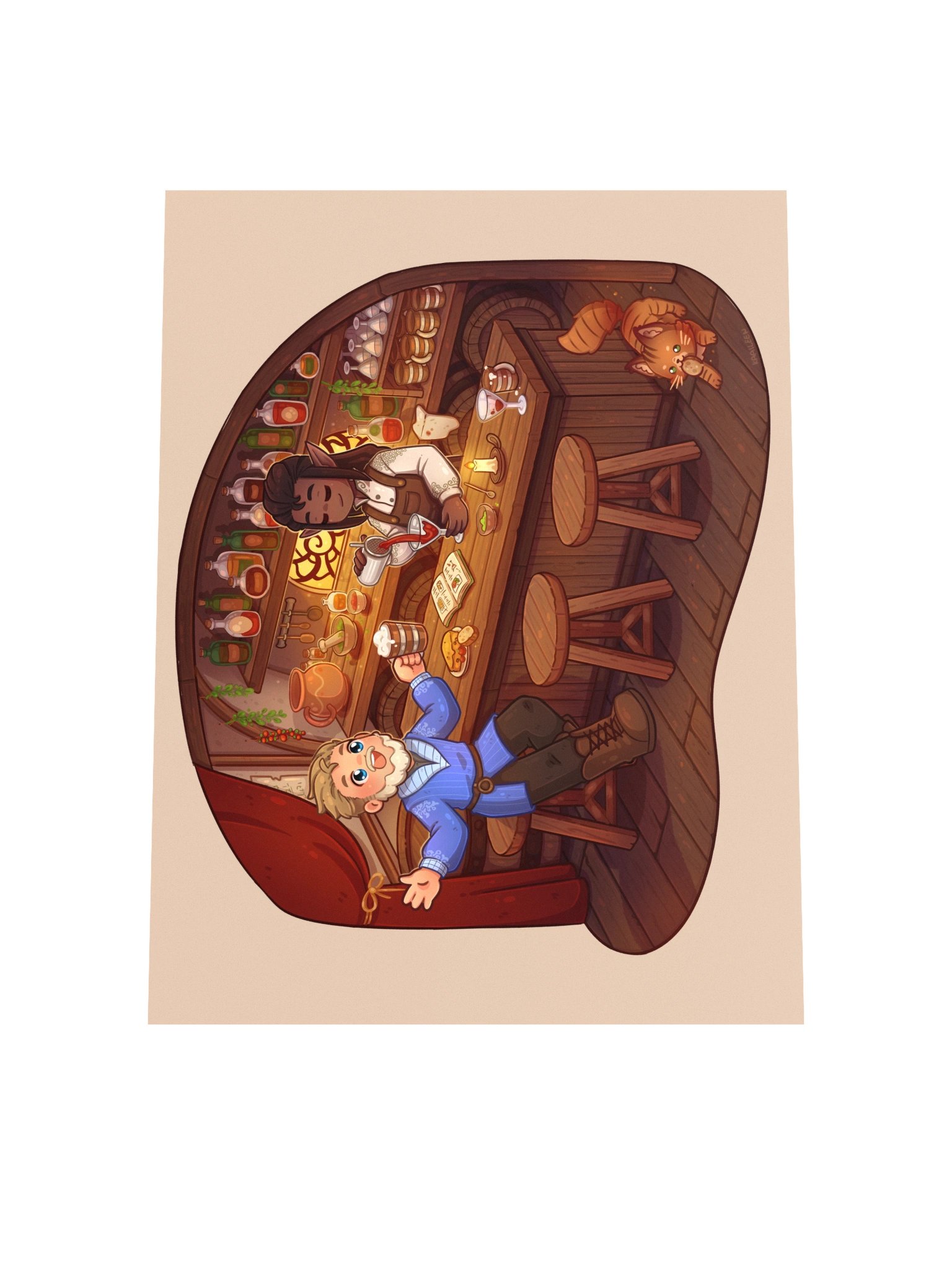 Cursed Cocktail Chibi Art Print product image (4)
