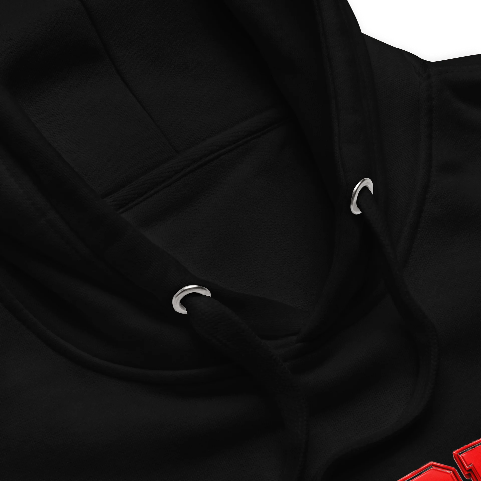 God Brought Me Through It Black Hoodie – Red Wings Edition product image (3)