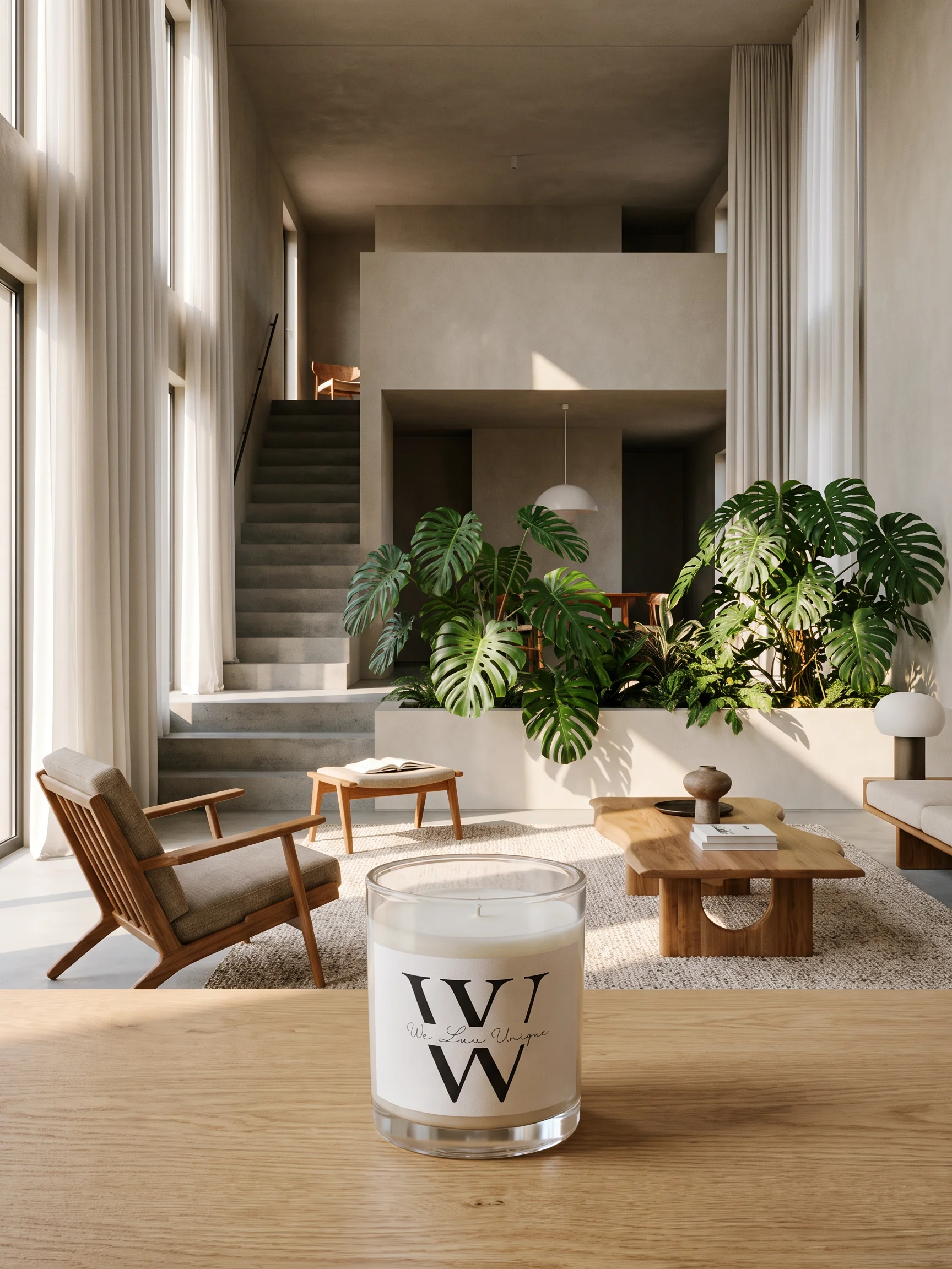 WLU Soy Wax Candle Clear Glass Jar product image (4)
