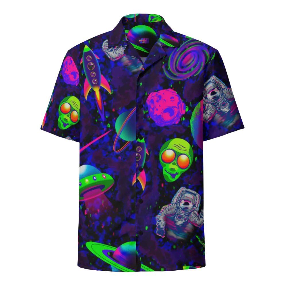 Gamma Galaxy Hawaiian Button up product image (1)