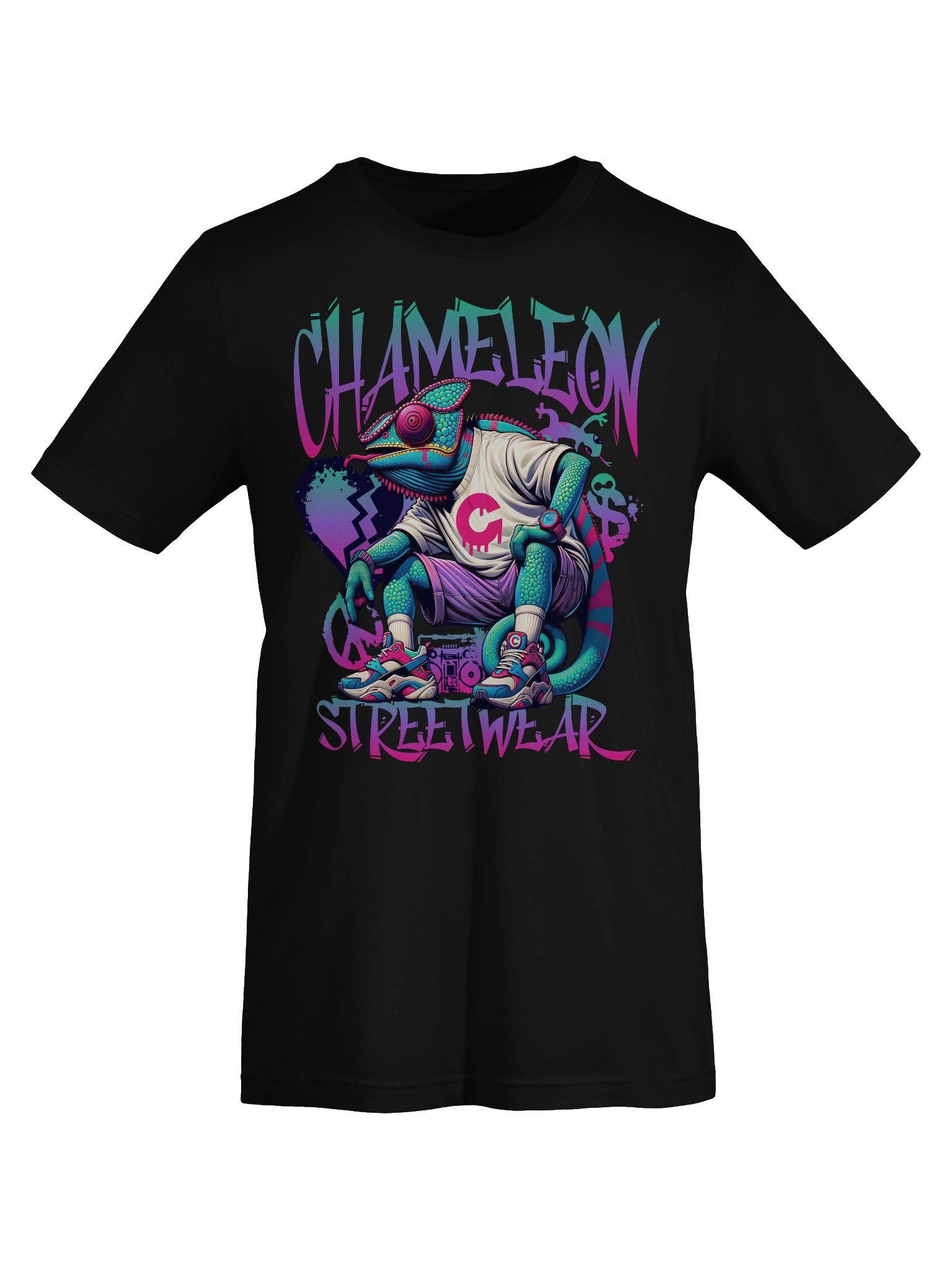 Chameleon Streetwear Urban Lizard Hip-Hop T-Shirt product image (7)