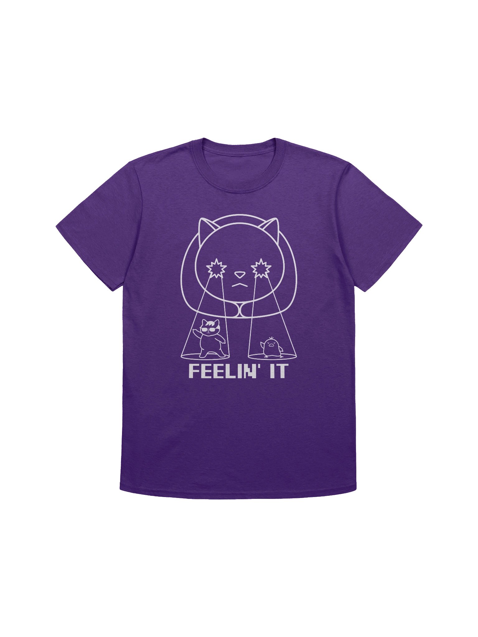 Goromi the Cat in Wig (Surreally Spotlighted Dancing) - Unisex Adult Super Soft Lightweight T-shirt product image (2)