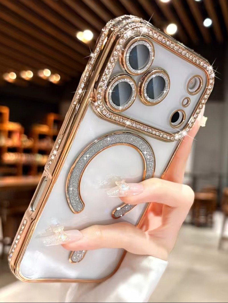 17 Pro Max Glitter Diamond Rhinestone Case – Luxury Bling Magnetic Case with MagSafe product image (4)
