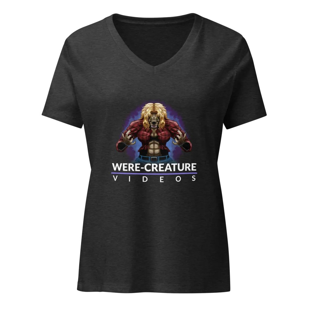 Were-Creature Videos - Women's V-Neck T-Shirt product image (3)