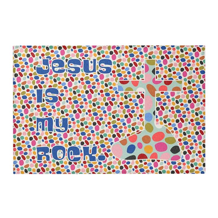 JESUS IS MY ROCK — Colorful Pop‑Art Area Rug product image (1)
