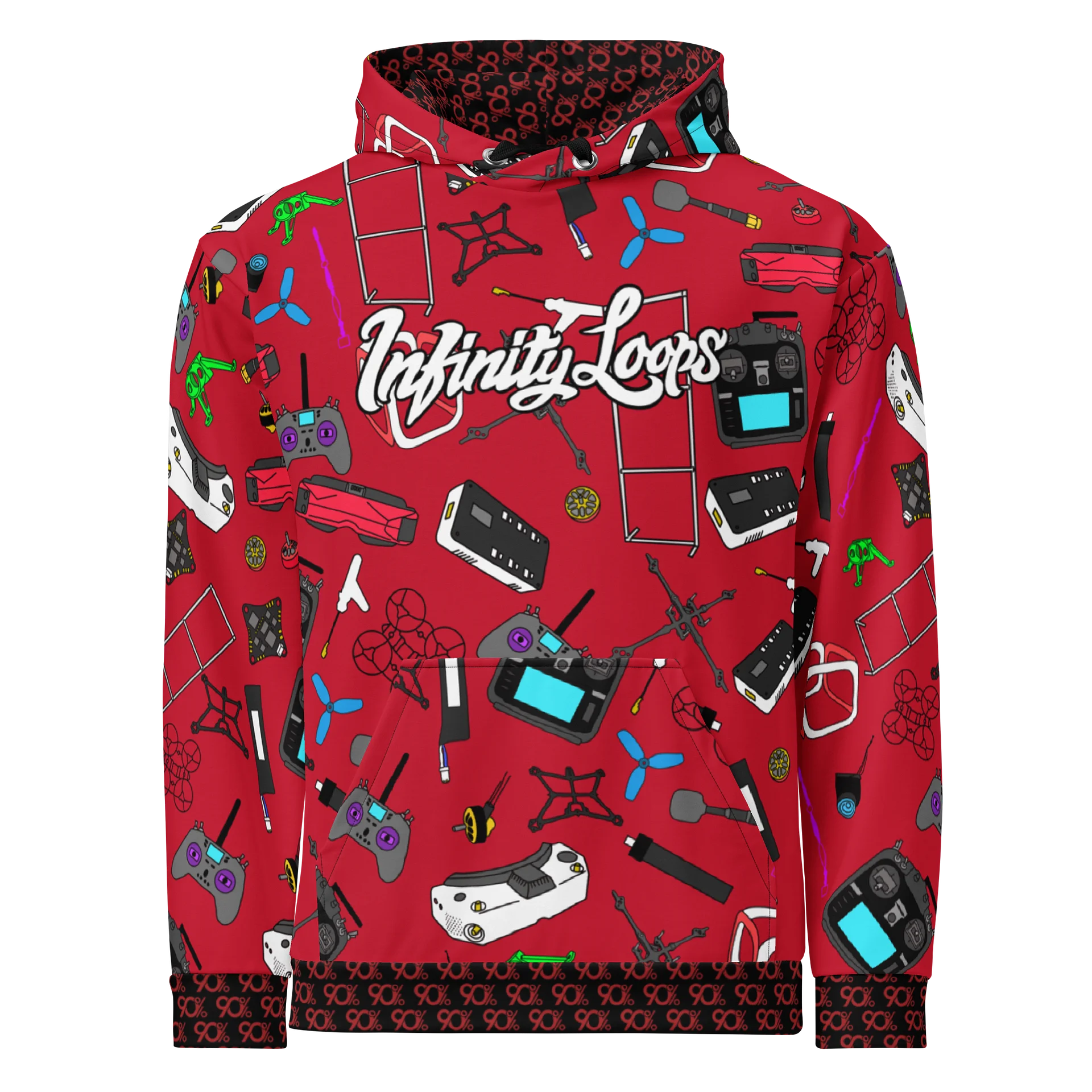 Red Micro FPV Hoodie product image (1)