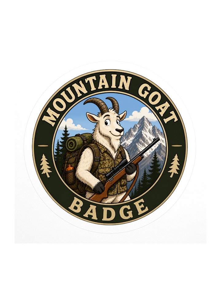 Mountain Goat Badge Sticker product image (2)