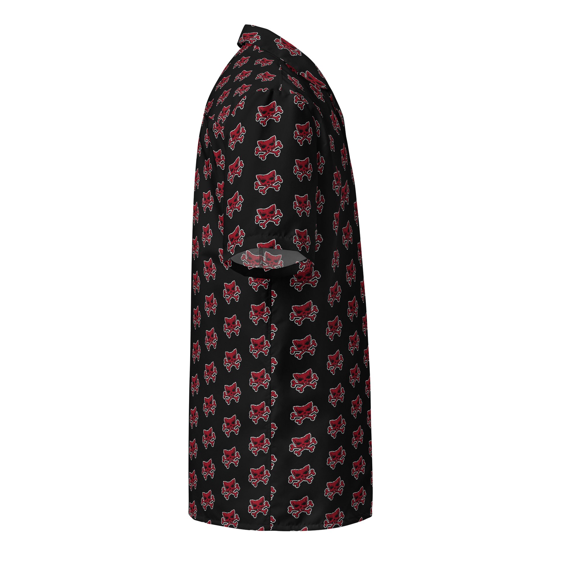 Red Kat Skull Hawaiian Shirt product image (4)