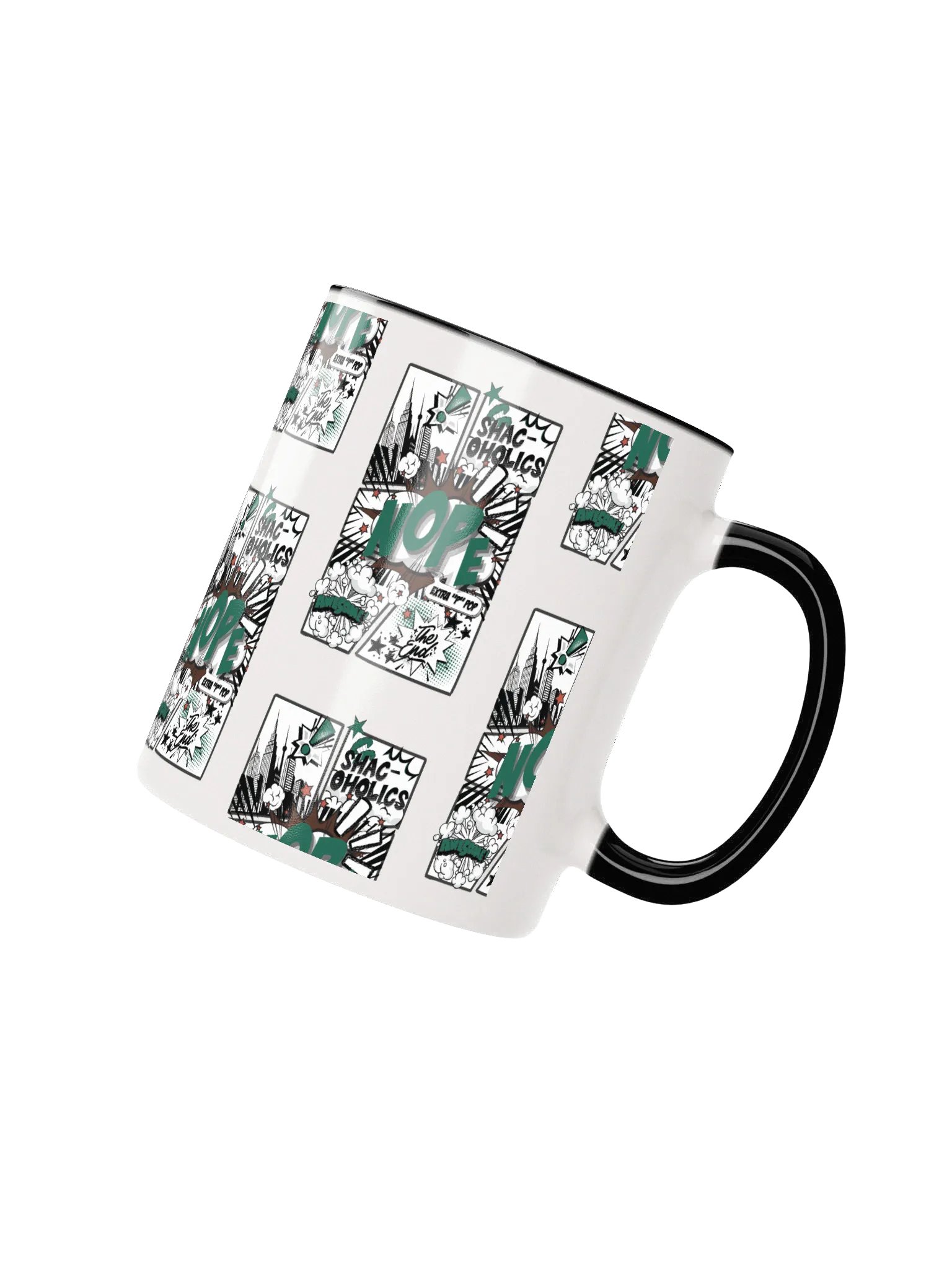 Shac-oholics Comic Blast Mug - Dark Green 