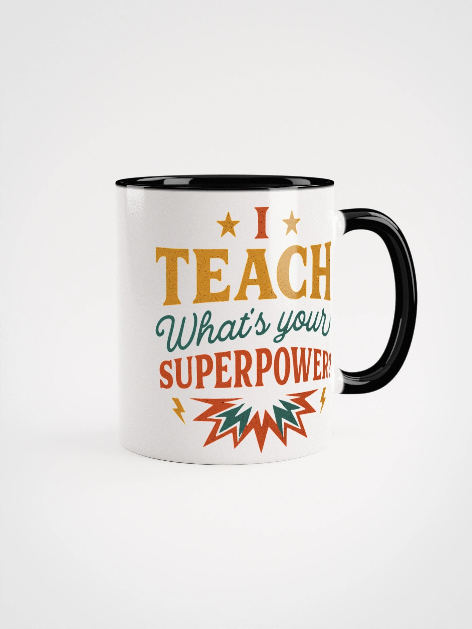 I Teach What’s Your Superpower Mug – Super Teacher Coffee Cup product image (3)