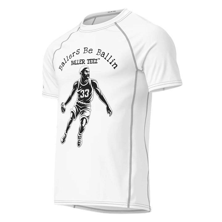 Men's Recycled Short Sleeve Rash Guard White Tee product image (1)