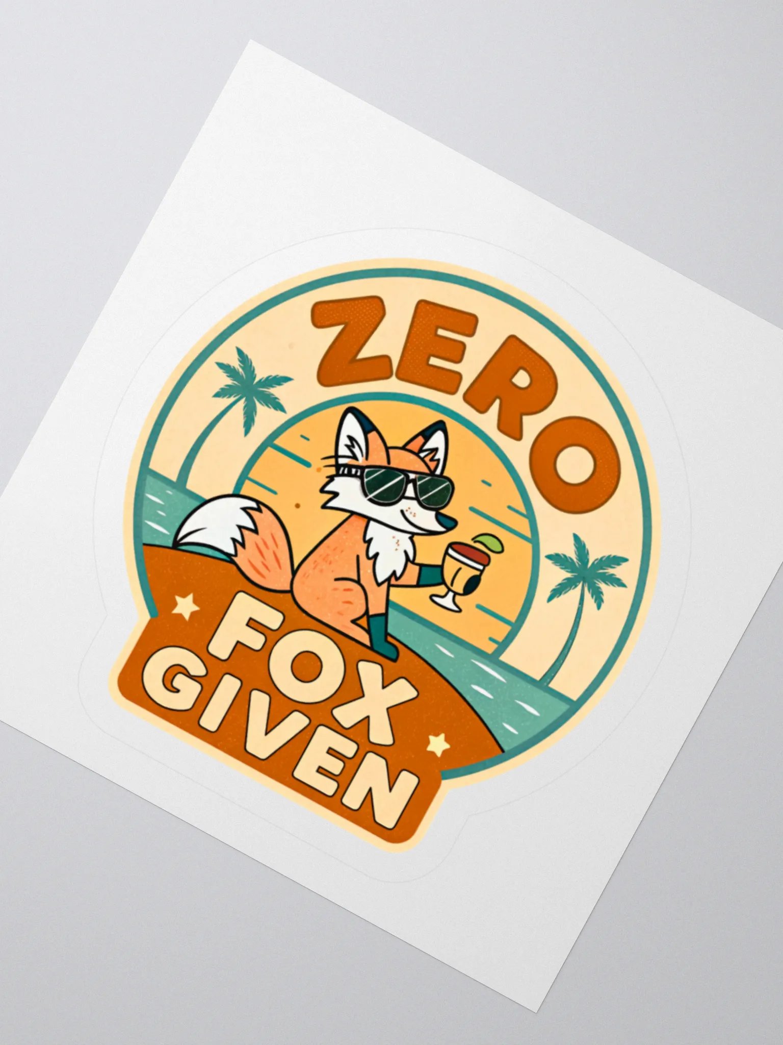 Zero Fox Given Beach Fox Kiss Cut Stickers product image (4)