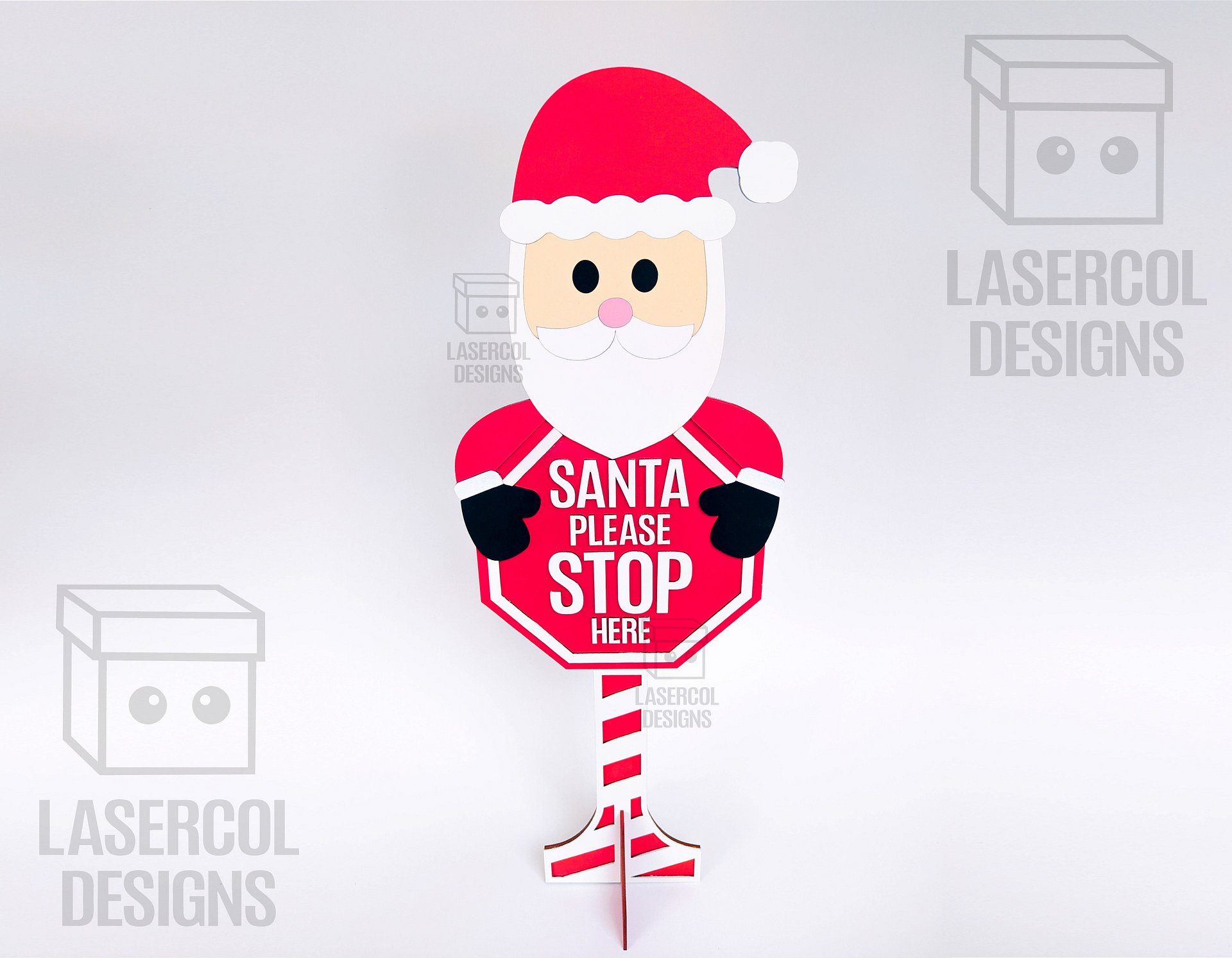 Santa Please Stop Here Sign (Santa) - Laser Cut Files product image (2)