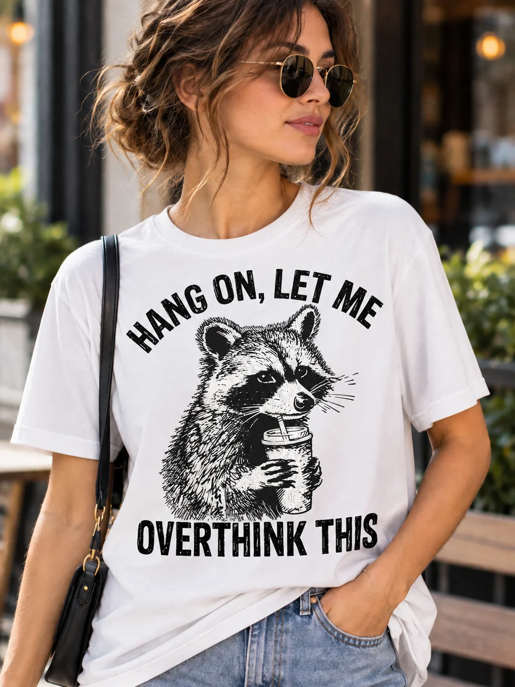Hang On, Let Me Overthink This Raccoon Tee product image (2)