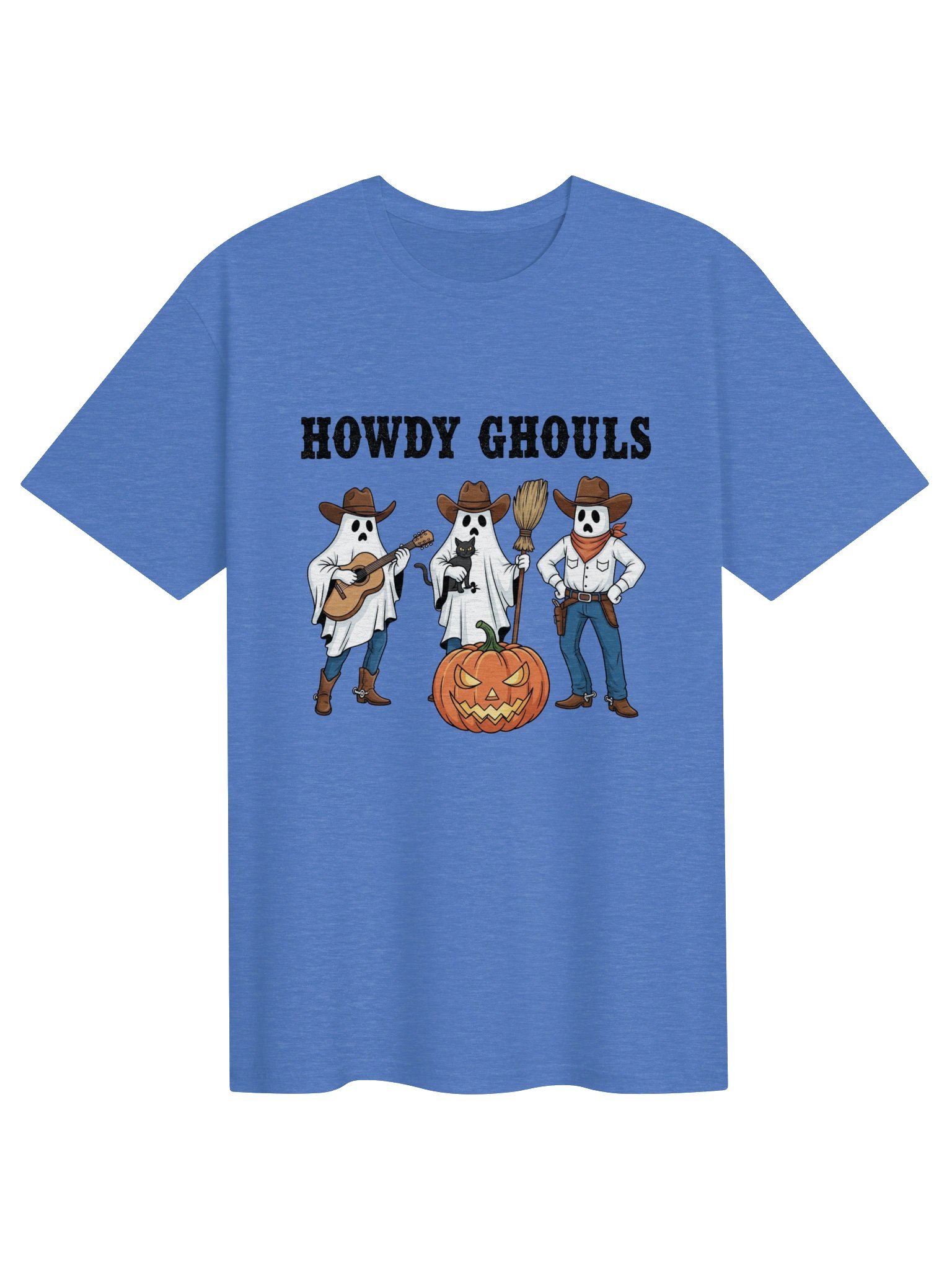 Howdy Ghouls Funny Halloween Cowboy Ghost T-Shirt product image (5)