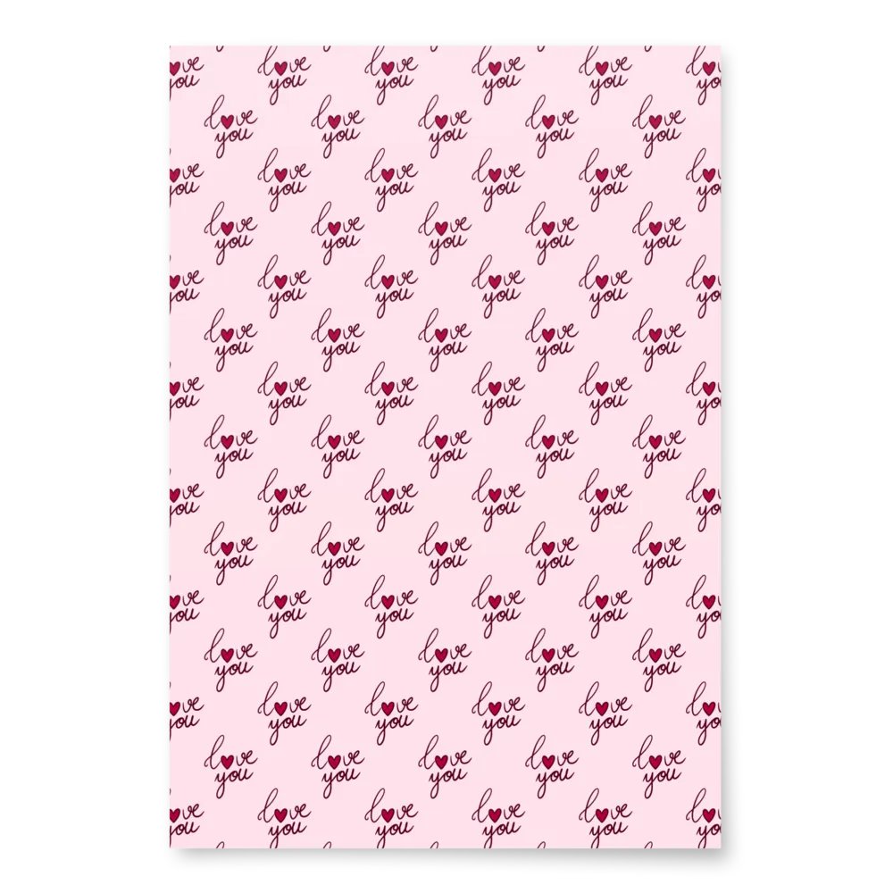 Valentine Love Wrapping Paper Set of 3 product image (2)