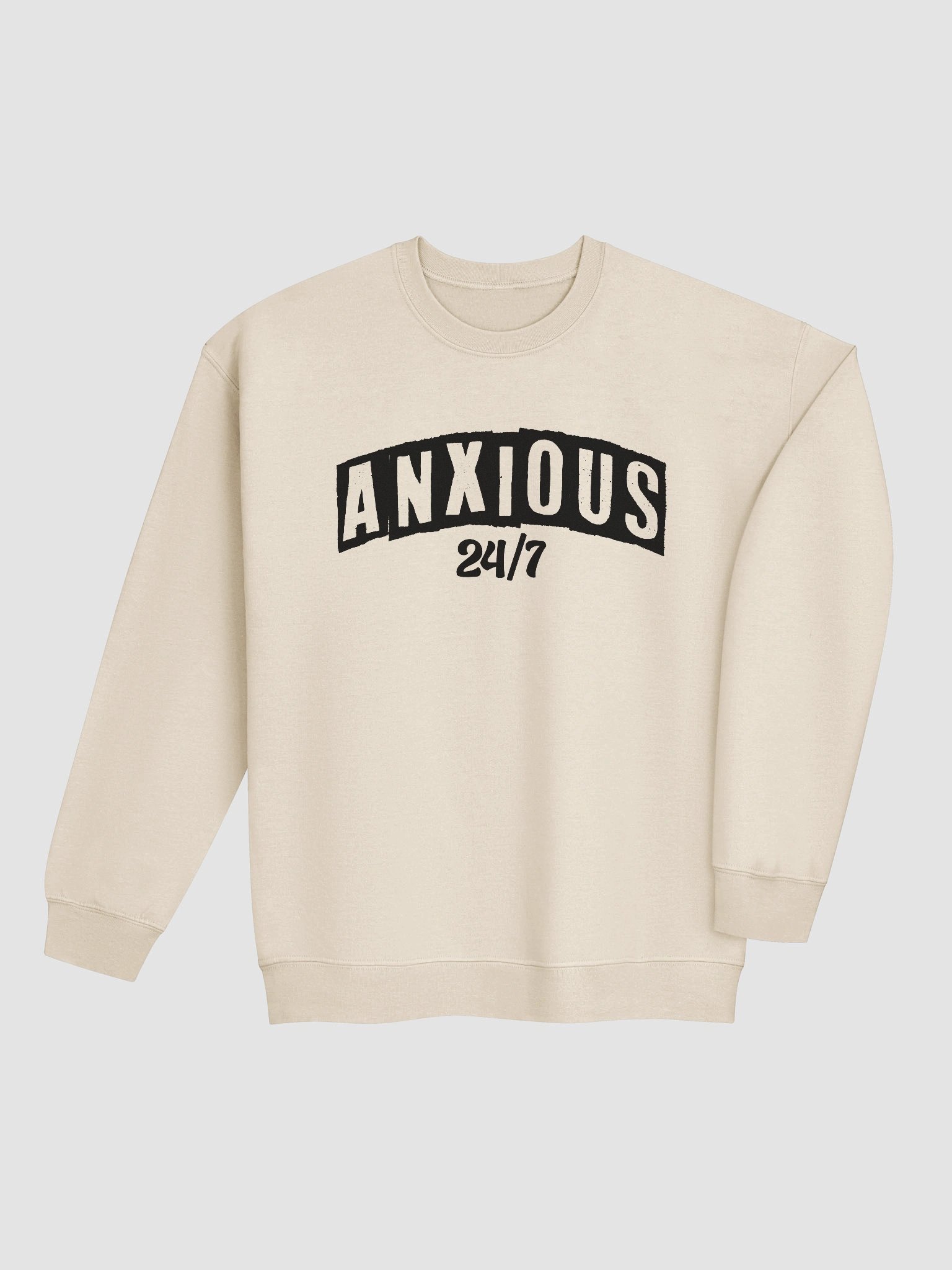 Anxious 24/7 Sweatshirt | Minimal Streetwear product image (13)