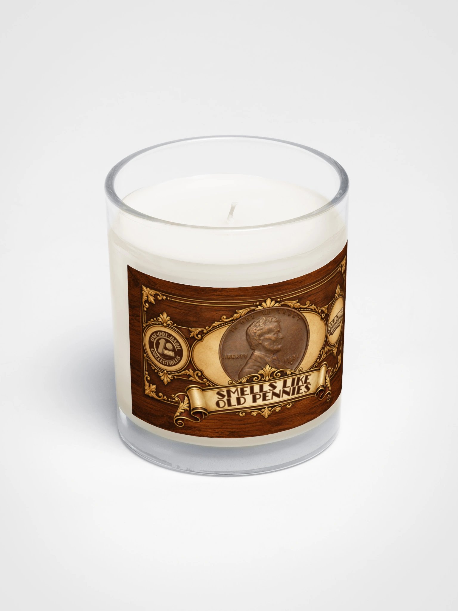 "Smells Like Old Pennies" Unscented Candle product image (2)