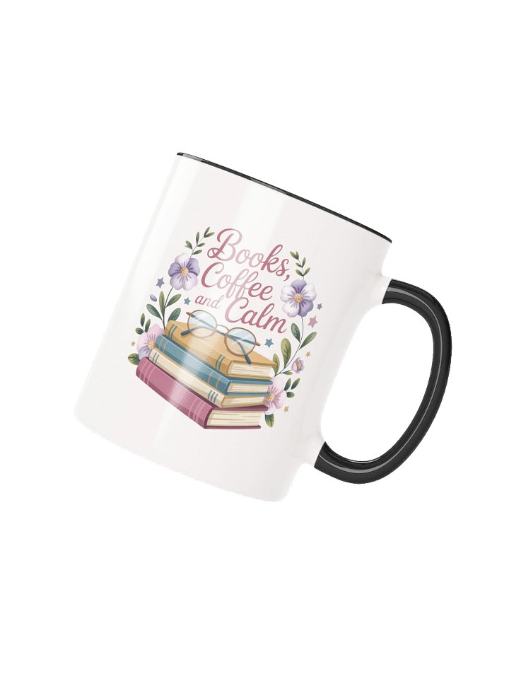 Books Coffee and Calm Coffee Mug- with Color Inside product image (2)