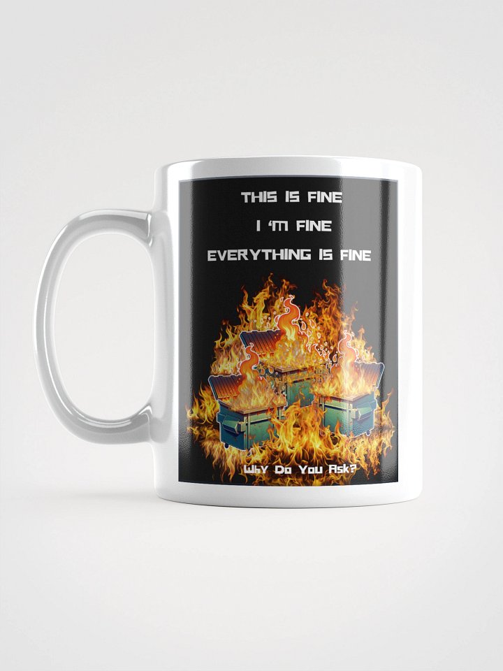 Dumpster Fire (black background) Coffee Mug product image (2)