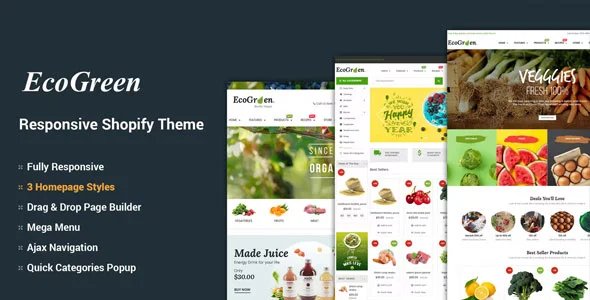 EcoGreen - Organic, Fruits, Vegetables Shopify Theme product image (1)