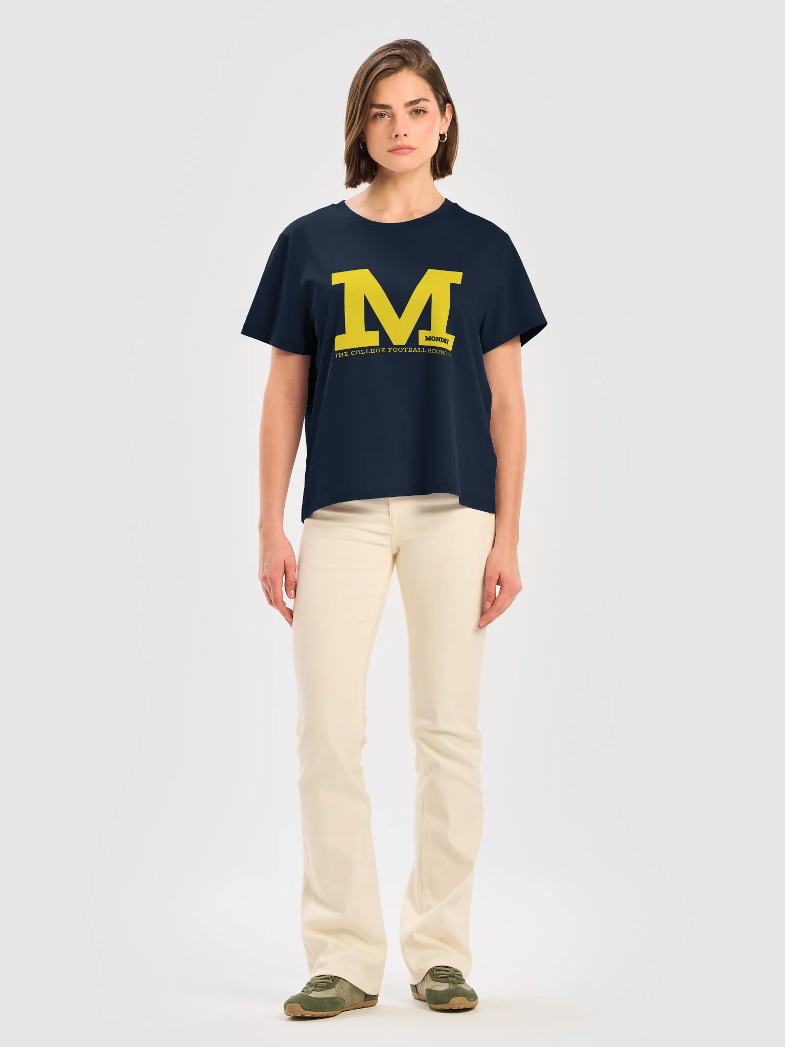 College Football Roundup Ladies Tee Shirt (Yellow) product image (5)