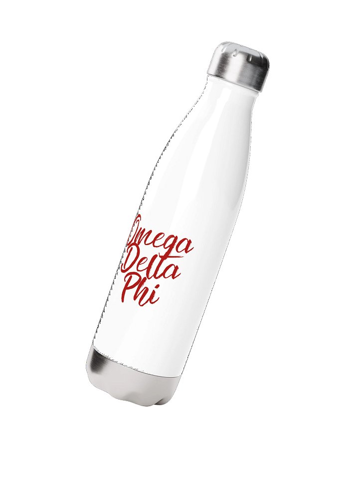 Omega Delta Phi Script Stainless Water Bottle (White) product image (2)