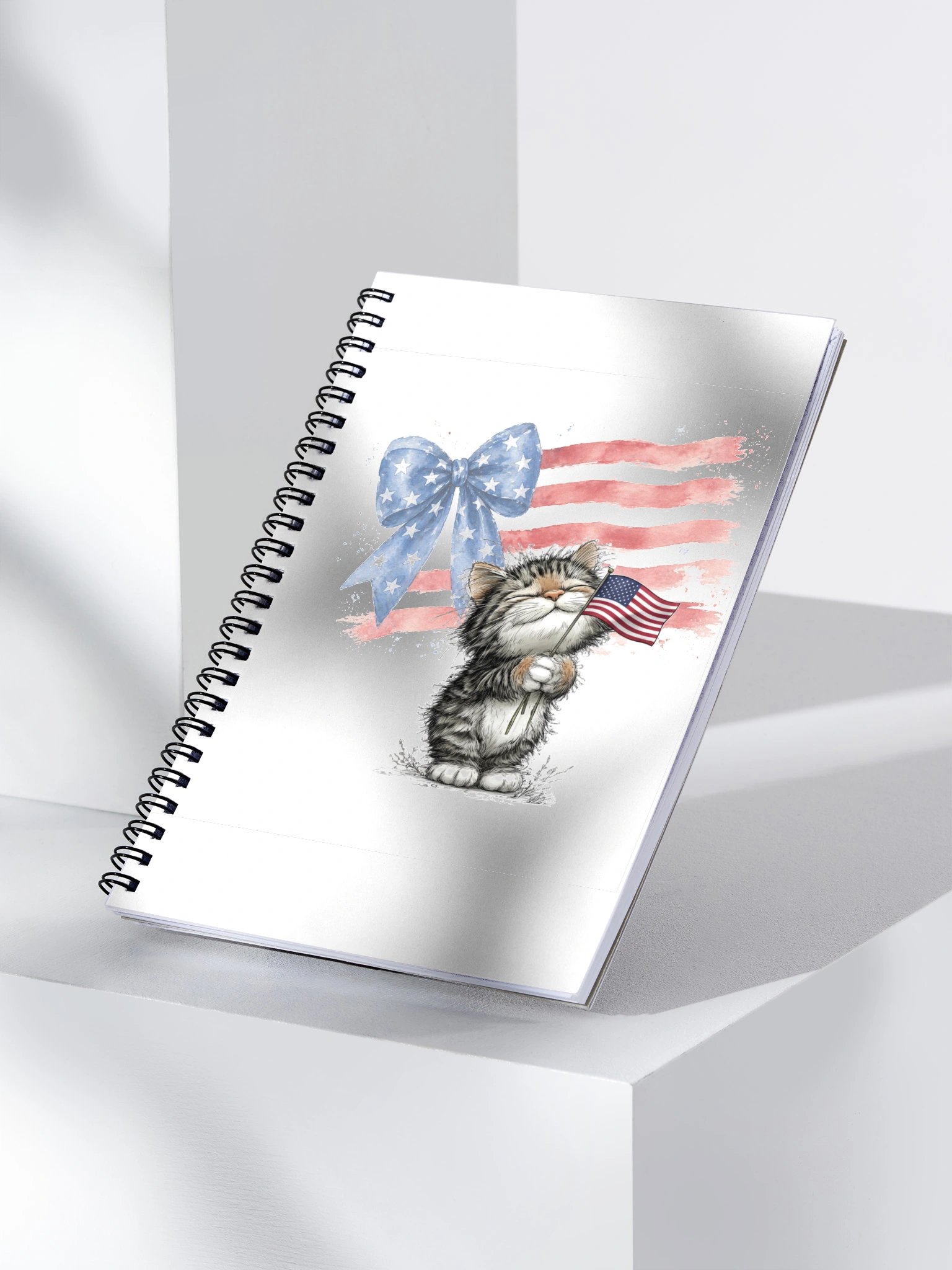 Patriotic Cat Spiral Notebook product image (3)