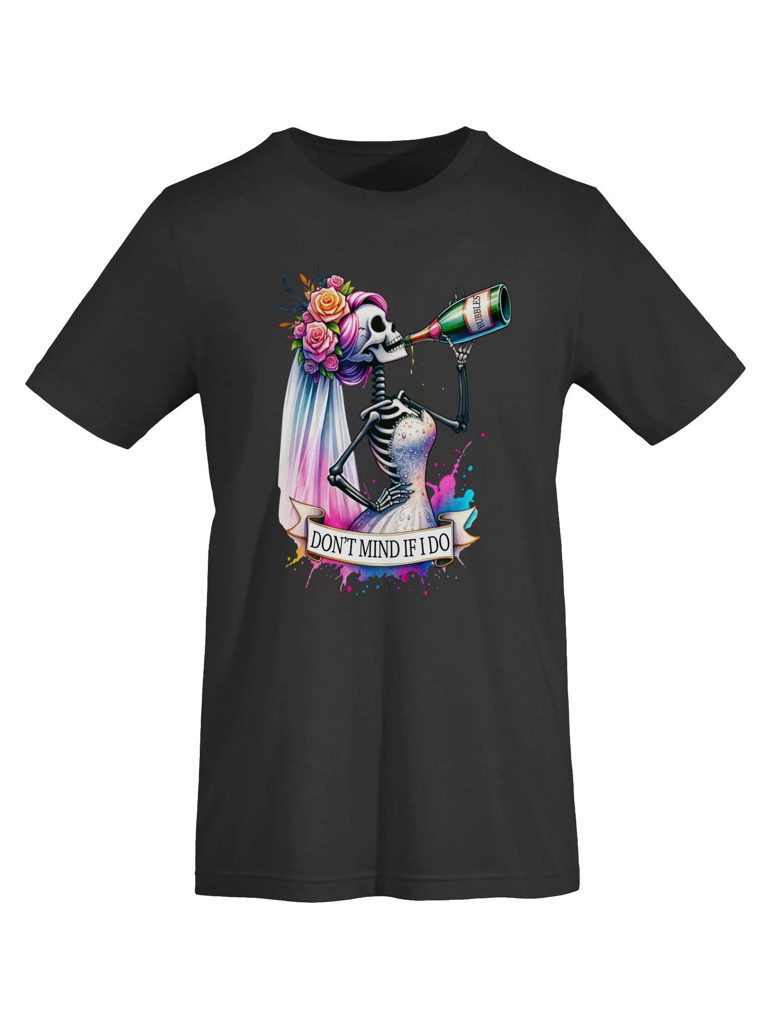 Don't Mind If I Do Bride T-Shirt | Funny Skeleton Bride Wedding Tee product image (42)