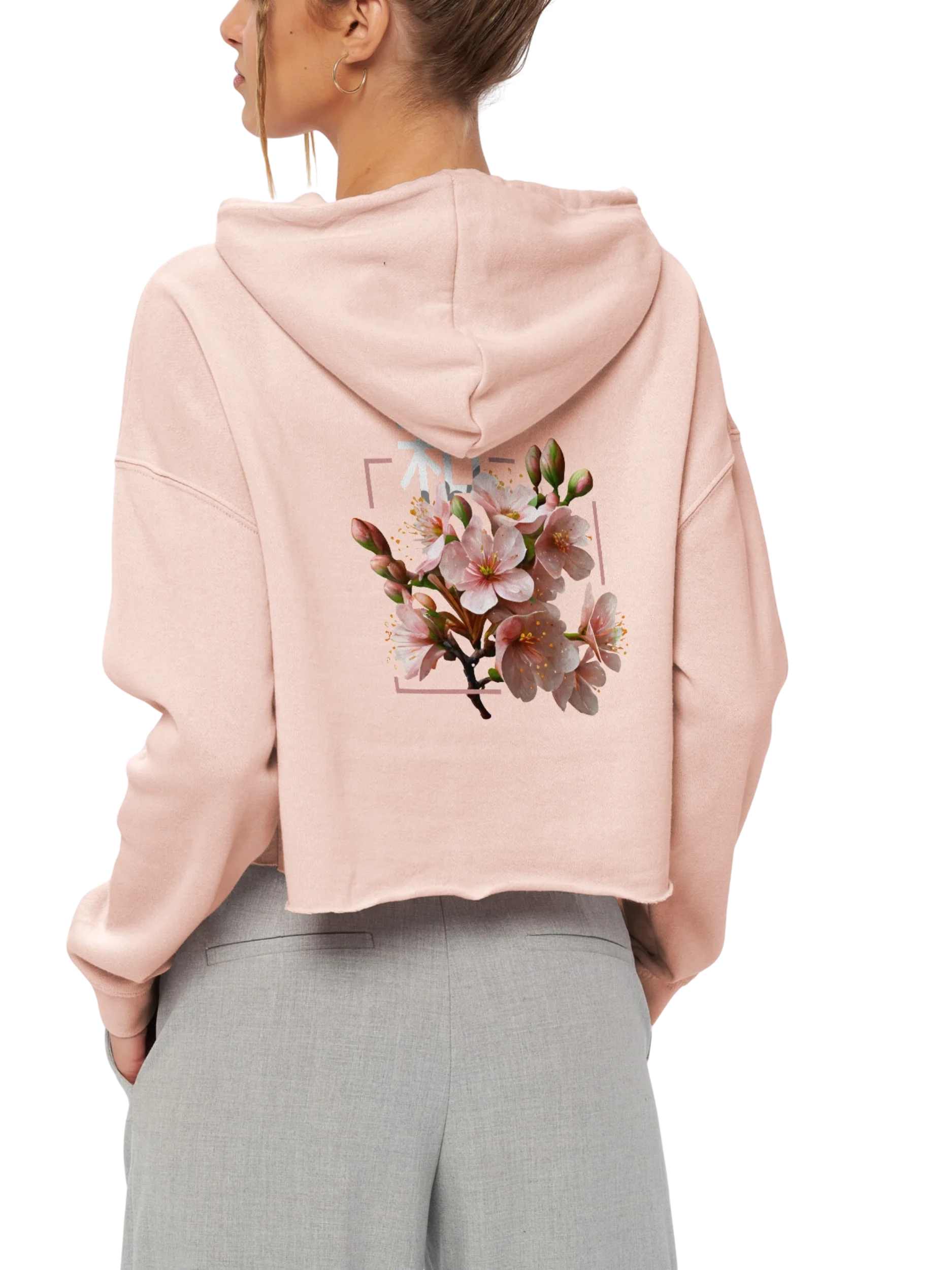 "Peace x Blossom" Crop Hoodie product image (2)