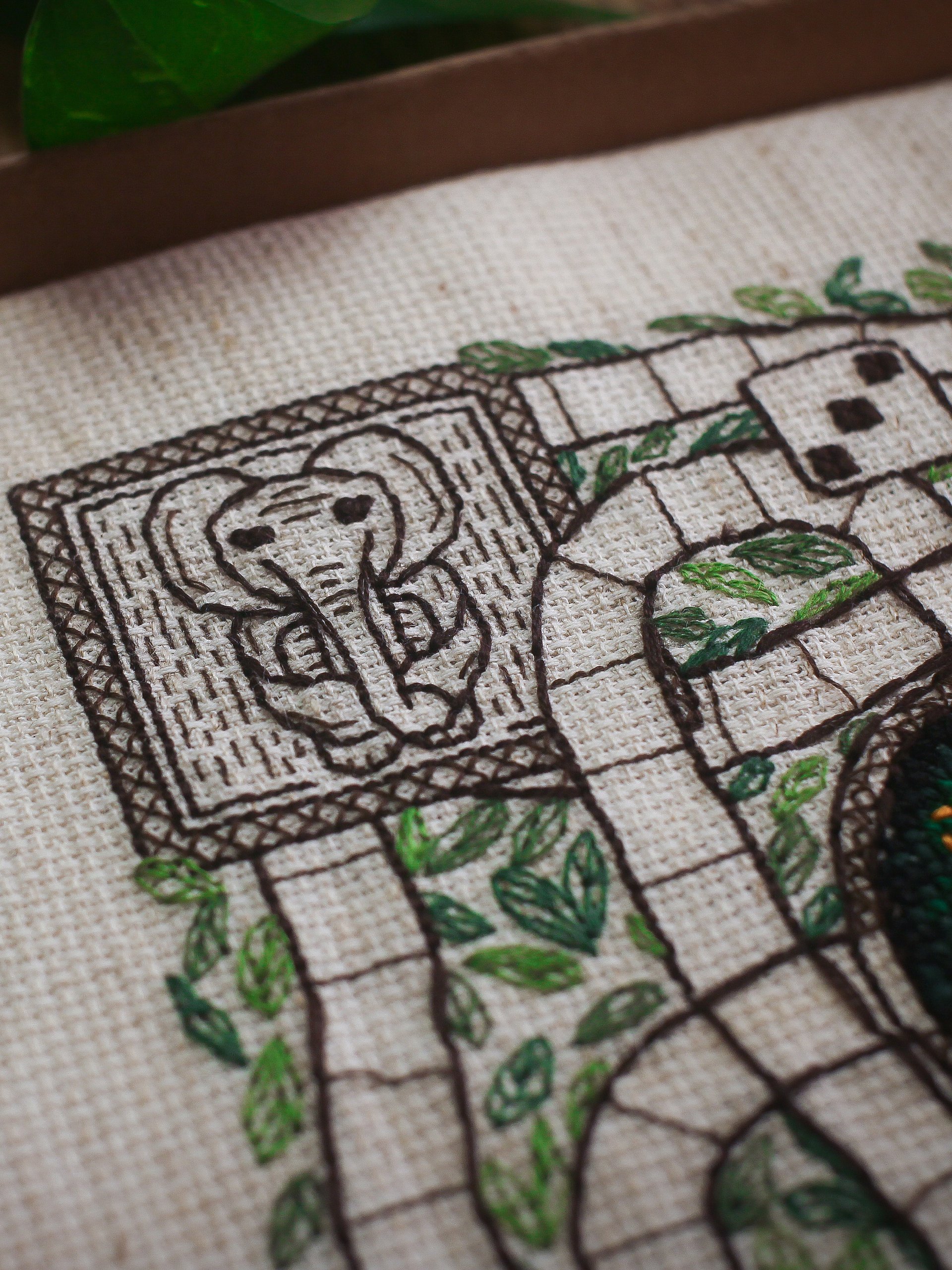 In The Jungle • Blackwork Cross Stitch Pattern • PDF Digital Download product image (5)