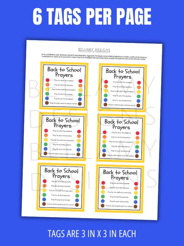 Back to School Prayers - Activity Gift Tags product image (6)