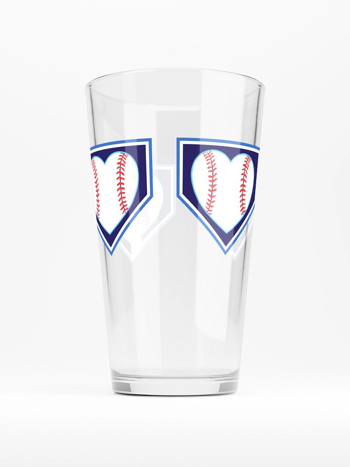 Home Plate Baseball Heart Pint Glass product image (2)