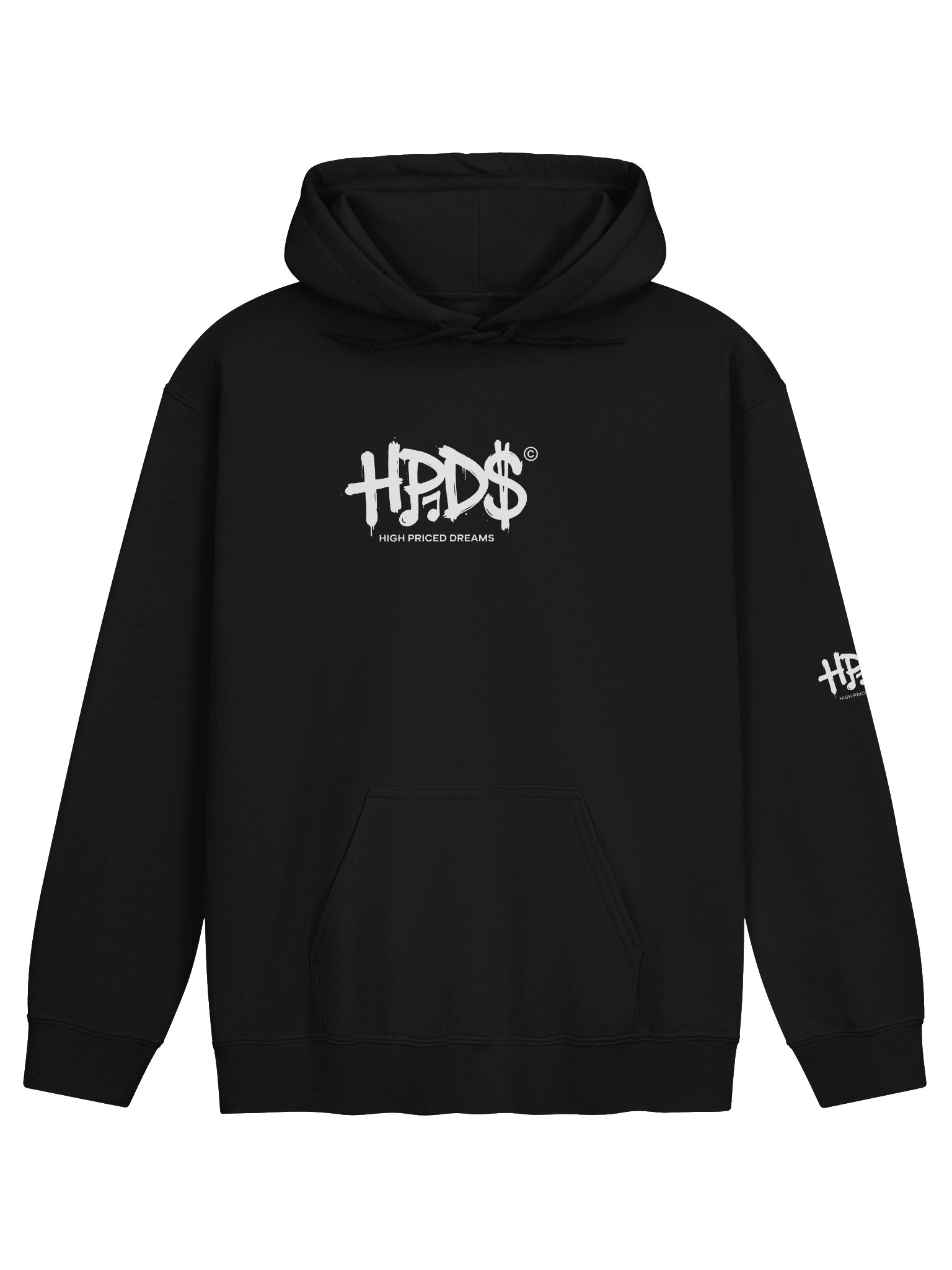 HPD$ Logo Hoodie in black with white logo