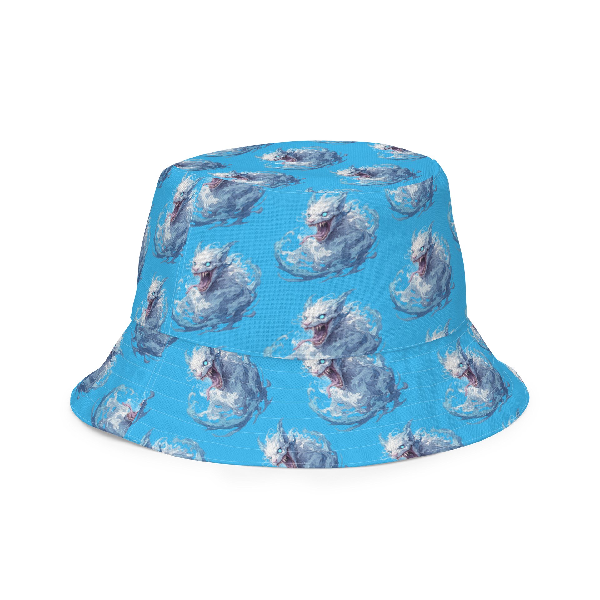 Cyan Creature Tile Reversible Bucket Hat product image (5)